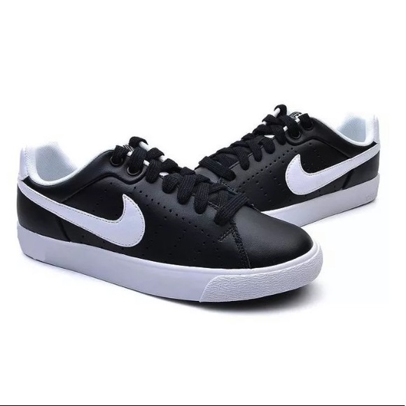 Nike Shoes - Nike Womens Court Tour Skinny Leather Black/ White